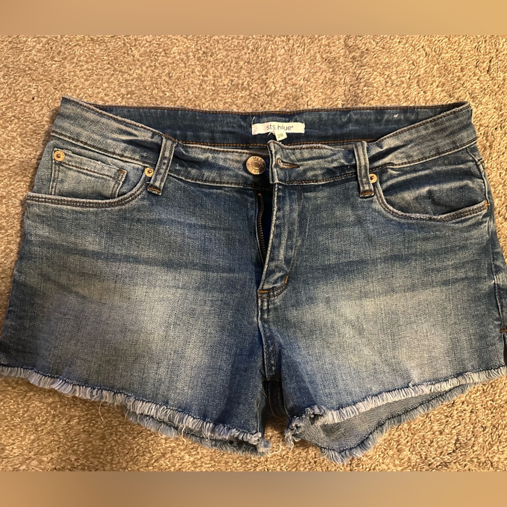 STS Blue Frayed Hem Jean Shorts
